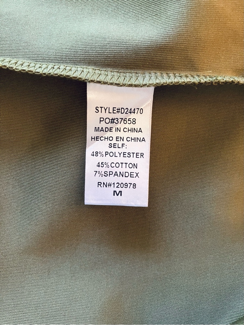 ENTRO Phoebe Vneck Knit Mini Longsleeve Dress Medium Olive Green - Picture 9 of 11